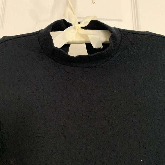 Topshop Black Mini Knit Dress Size 2 - Picture 2 of 5